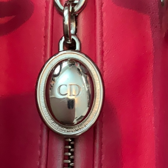 CHRISTIAN DIOR Raffia Tweed Medium Lady Dior Pink Beige - Picture 9 of 16